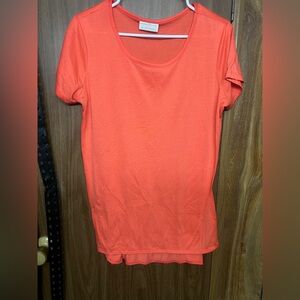 Bobbie Brooks Vibrant Coral Short Sleeve Tee
